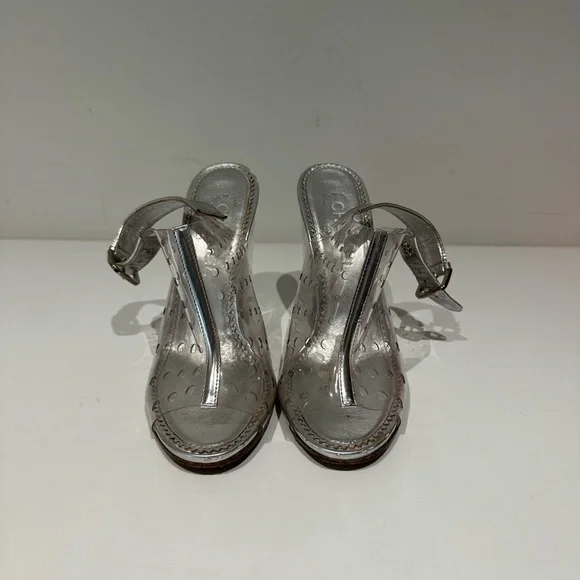 Chanel Transparent Heels with Silver Accents - Picture 4 of 4